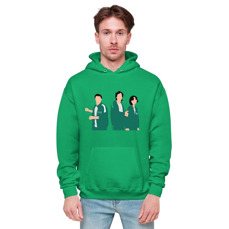 Squid Game Fleece padded hooded pullover sweater