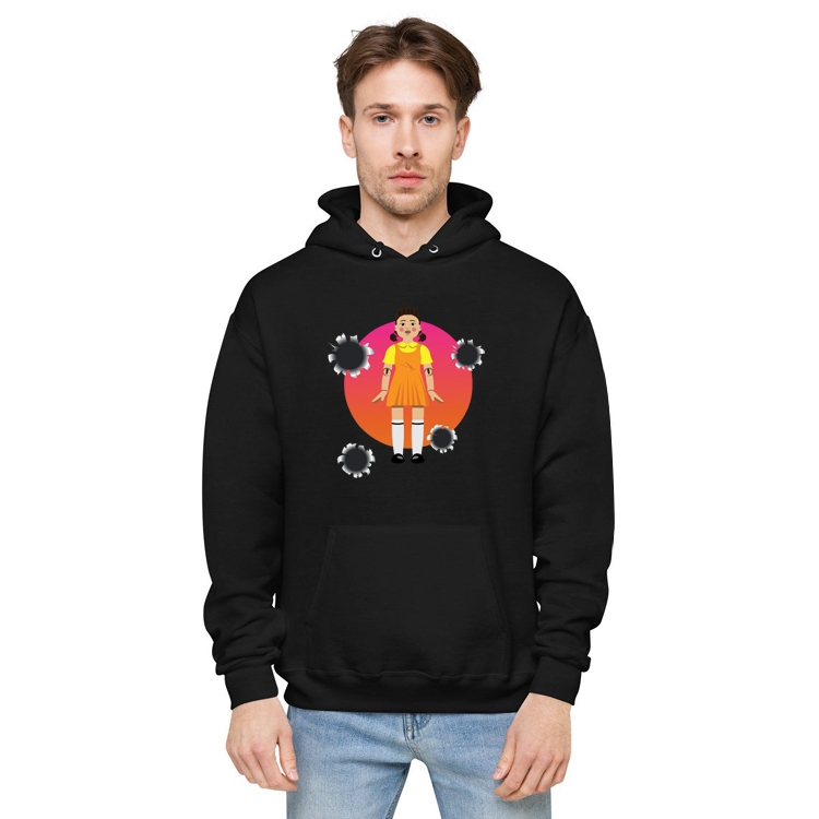 Squid Game Fleece padded hooded pullover sweater