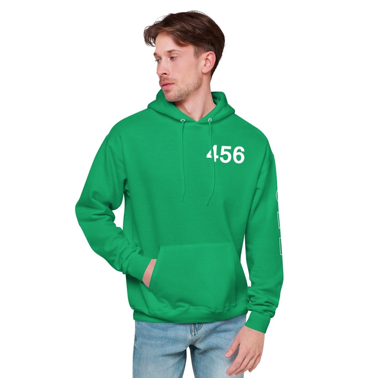 Squid Game  Fleece padded hooded pullover sweater 456