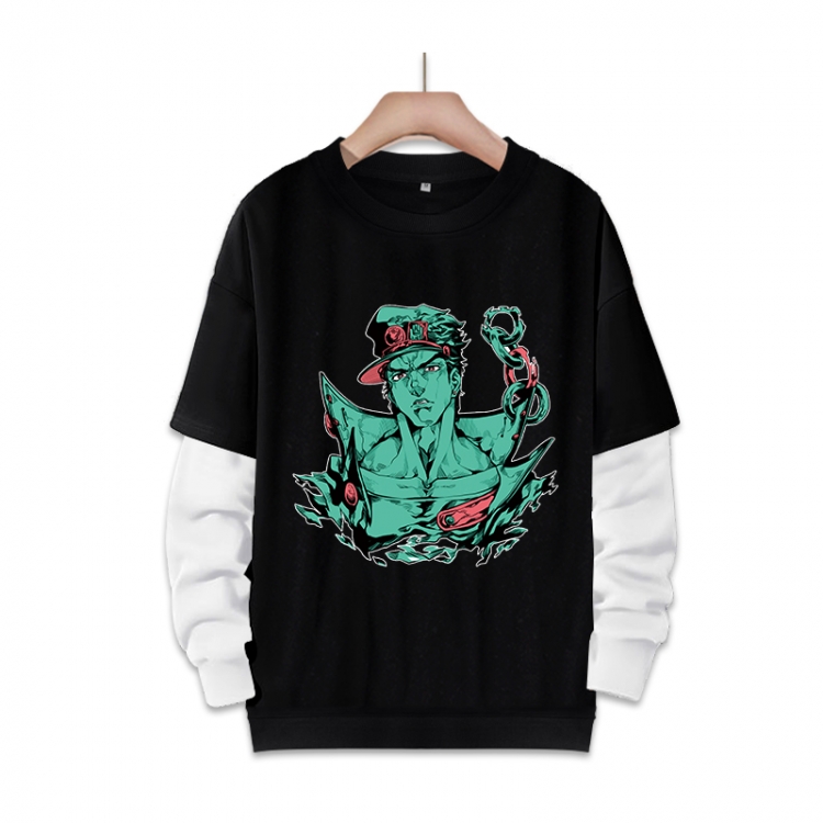  JoJos Bizarre Adventure Anime fake two-piece thick round neck sweater  from S to 3XL