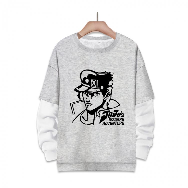  JoJos Bizarre Adventure Anime fake two-piece thick round neck sweater  from S to 3XL