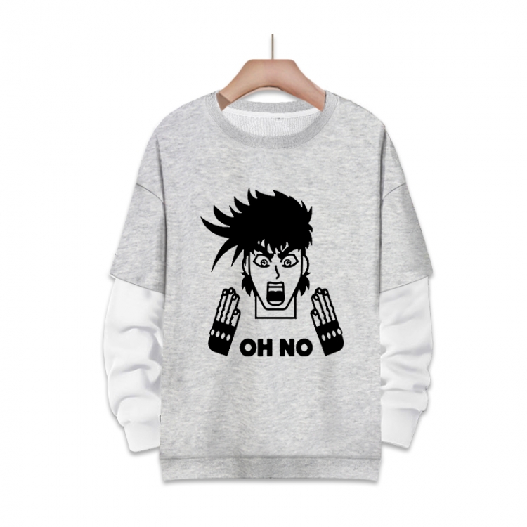  JoJos Bizarre Adventure Anime fake two-piece thick round neck sweater  from S to 3XL