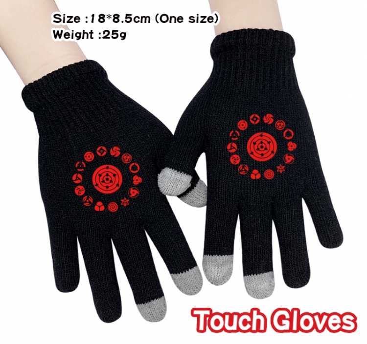 Naruto Anime knitted full finger gloves 18X8.5CM