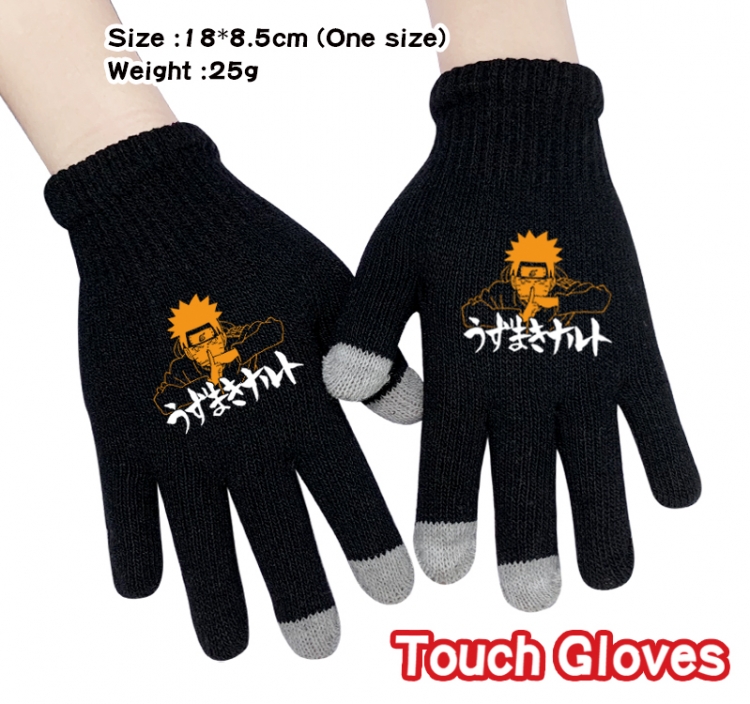 Naruto Anime knitted full finger gloves 18X8.5CM