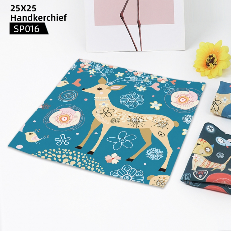 Deer animal handkerchief 25x25cm can be customized SP016