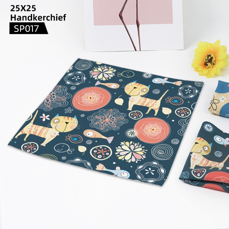 Cat animal handkerchief 25x25cm can be customized SP017-