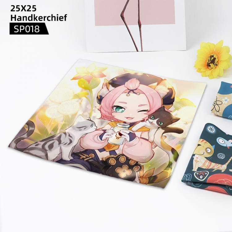 Genshin Impact  Anime handkerchief 25x25cm can be customized SP018