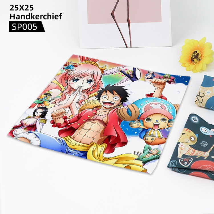 One Piece Anime handkerchief 25x25cm can be customized