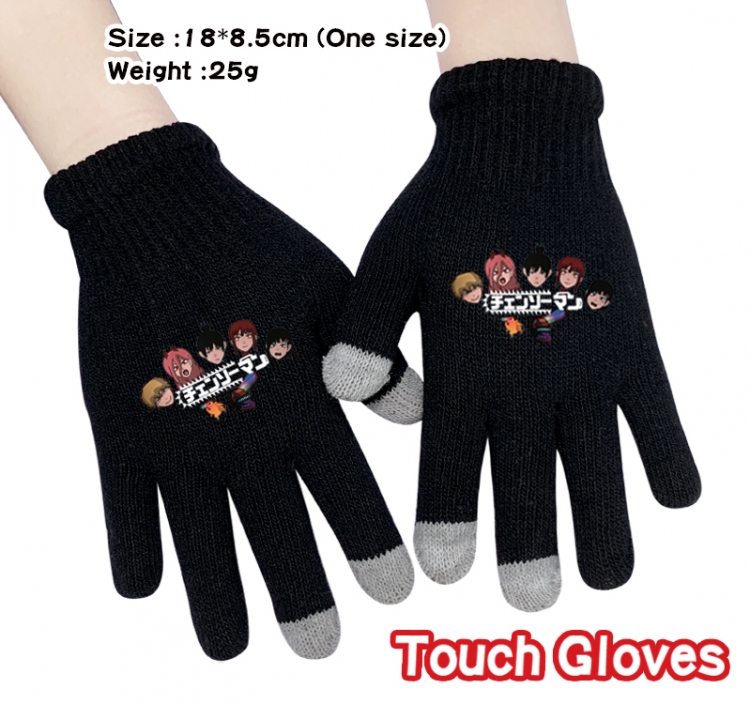 Chainsaw Man  Anime knitted full finger gloves 18X8.5CM