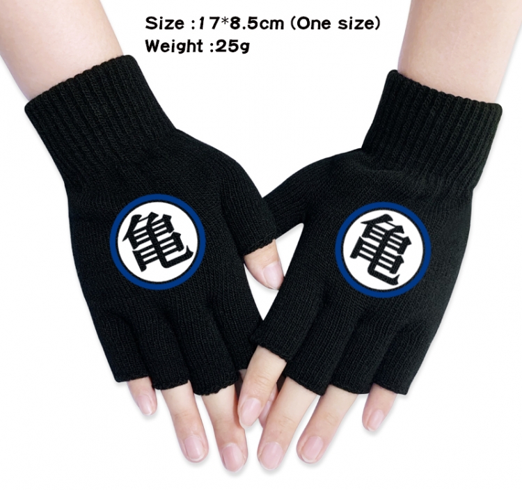 DRAGON BALL Anime knitted half finger gloves