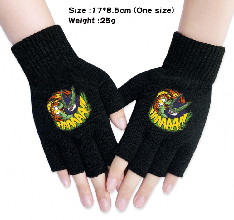 DRAGON BALL Anime knitted half finger gloves