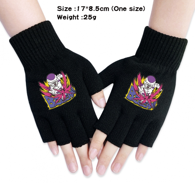 DRAGON BALL Anime knitted half finger gloves