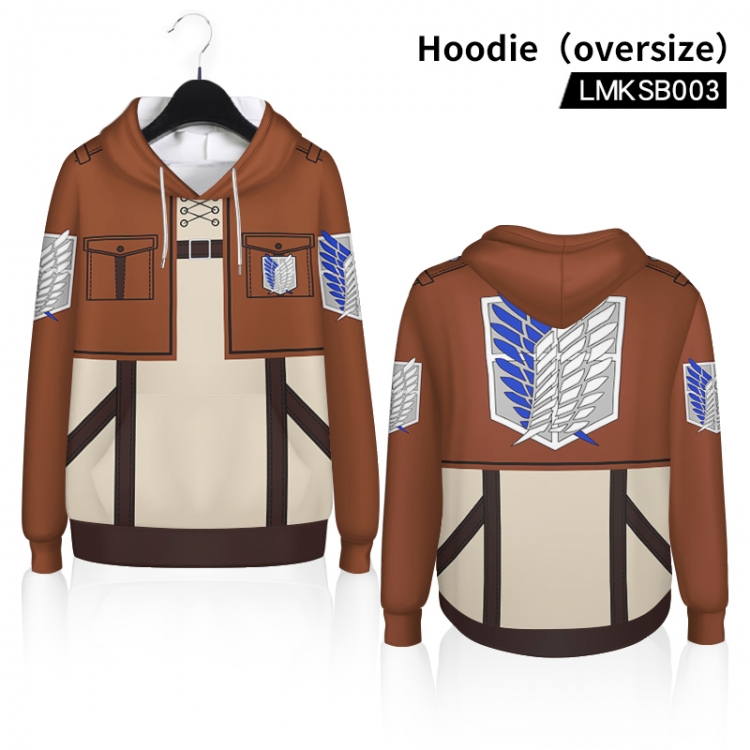 Shingeki no Kyojin Anime Hooded Sweatshirt oversize LMKSB003