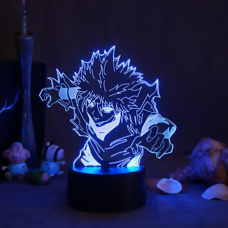 HunterXHunter 3D night light USB touch switch colorful acrylic table lamp BLACK BASE