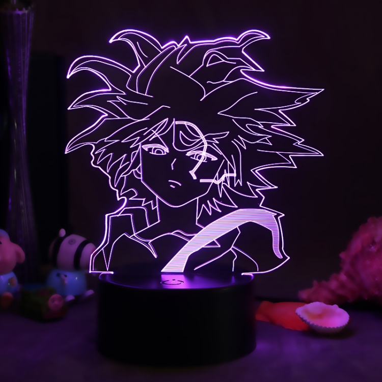 HunterXHunter 3D night light USB touch switch colorful acrylic table lamp BLACK BASE