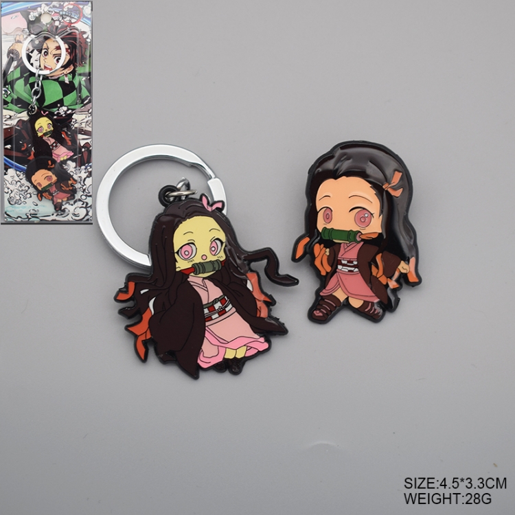   Demon Slayer Kimets Anime cartoon keychain school bag pendant