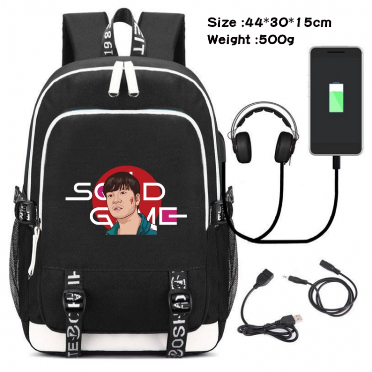 Squid game Data Backpack Waterproof Backpack School Bag 44X30X15CM