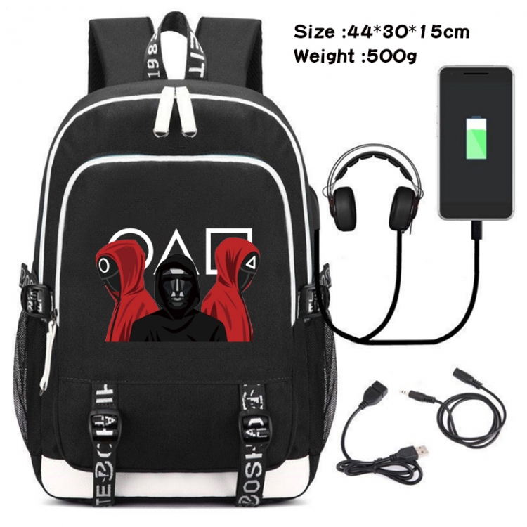 Squid game Data Backpack Waterproof Backpack School Bag 44X30X15CM
