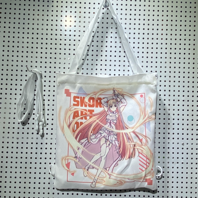 sailormoon Double-sided color picture canvas shoulder bag storage bag 33X32cm