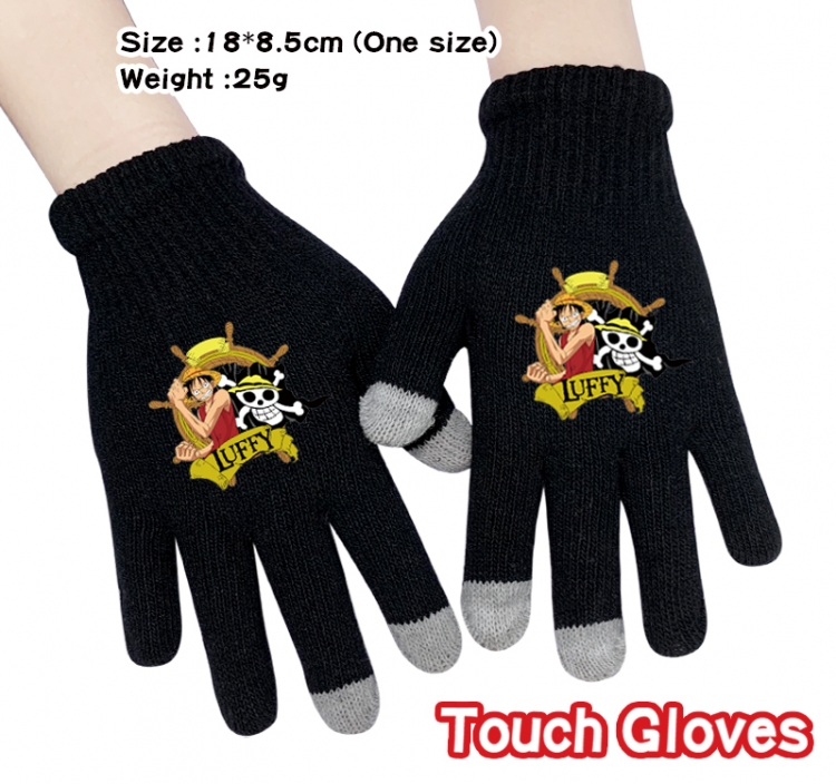 One Piece  Anime knitted full finger gloves 18X8.5CM