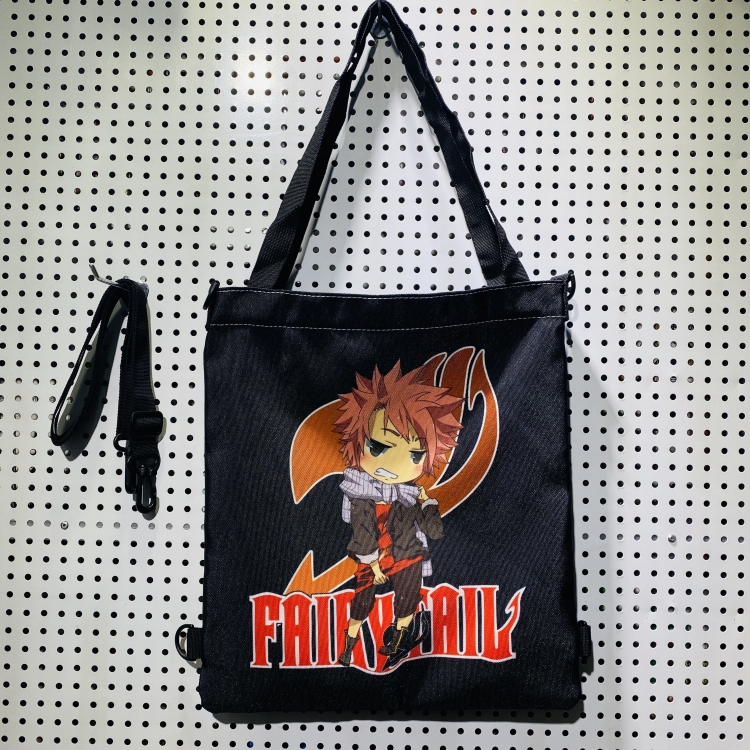 Fairy tail Double-sided color picture canvas shoulder bag storage bag 33X32cm