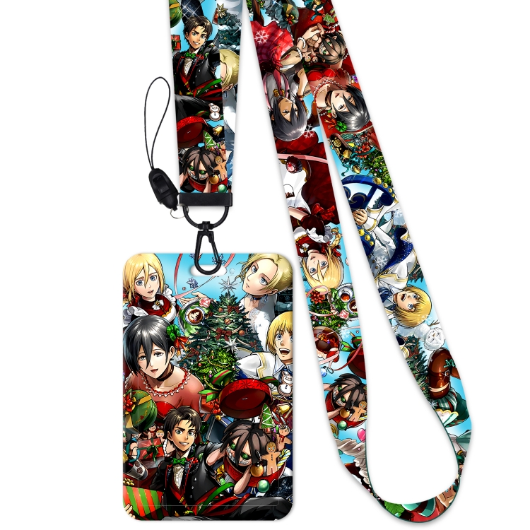 Shingeki no Kyojin  Black Button Anime Long Strap + Card Sleeve 2-Piece Set 45cm price for 2 pcs