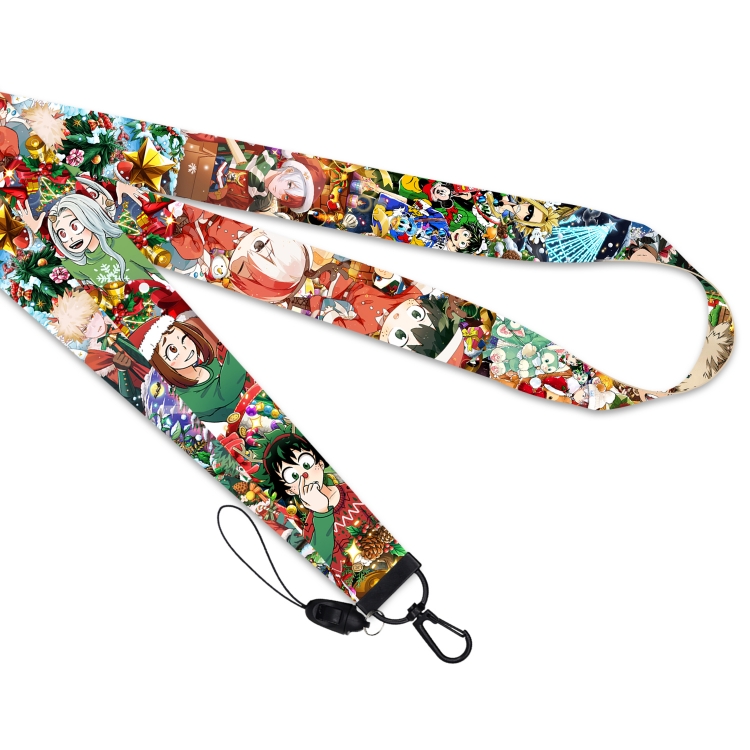 My Hero Academia Black buckle long mobile phone lanyard 45cm price for 10 pcs