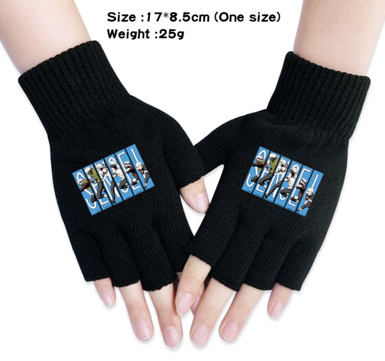 Naruto  Anime knitted half finger gloves 17x8.5cm 