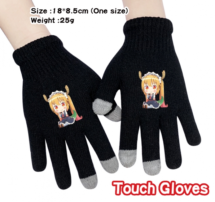 Miss Kobayashis Dragon Maid Anime knitted full finger gloves 18X8.5CM