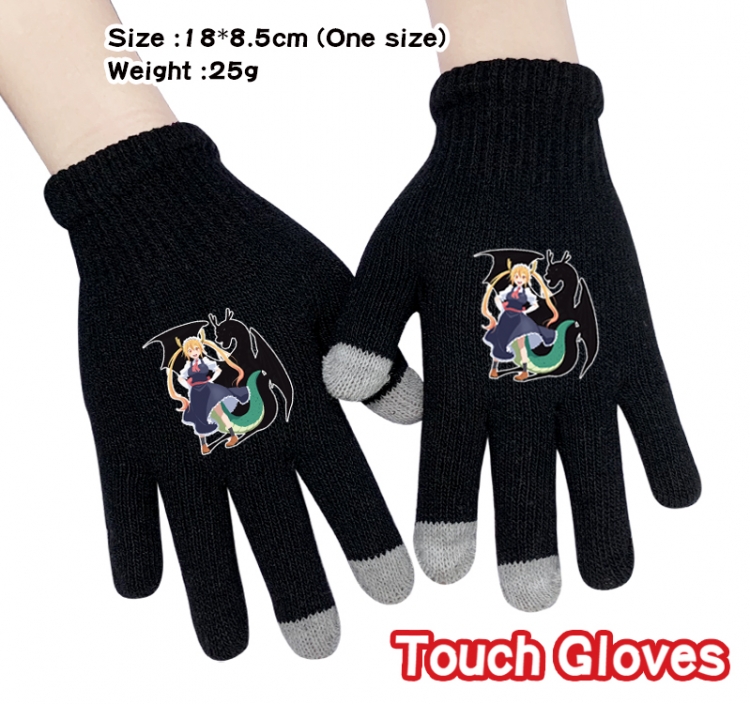 Miss Kobayashis Dragon Maid Anime knitted full finger gloves 18X8.5CM