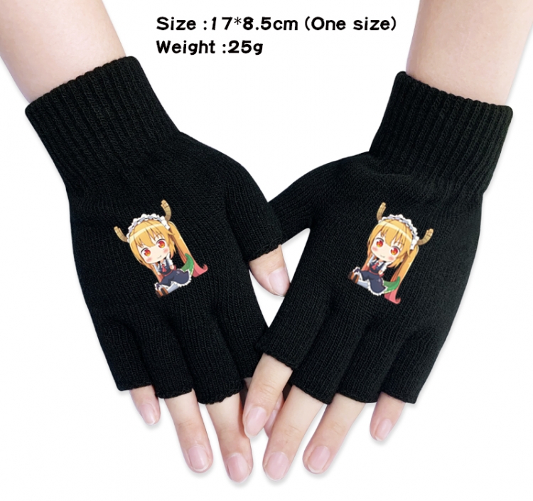 Miss Kobayashis Dragon Maid Anime knitted half finger gloves 17x8.5cm