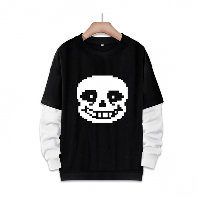 Undertale Anime fake two-piece thick round neck sweater from S to 3XL