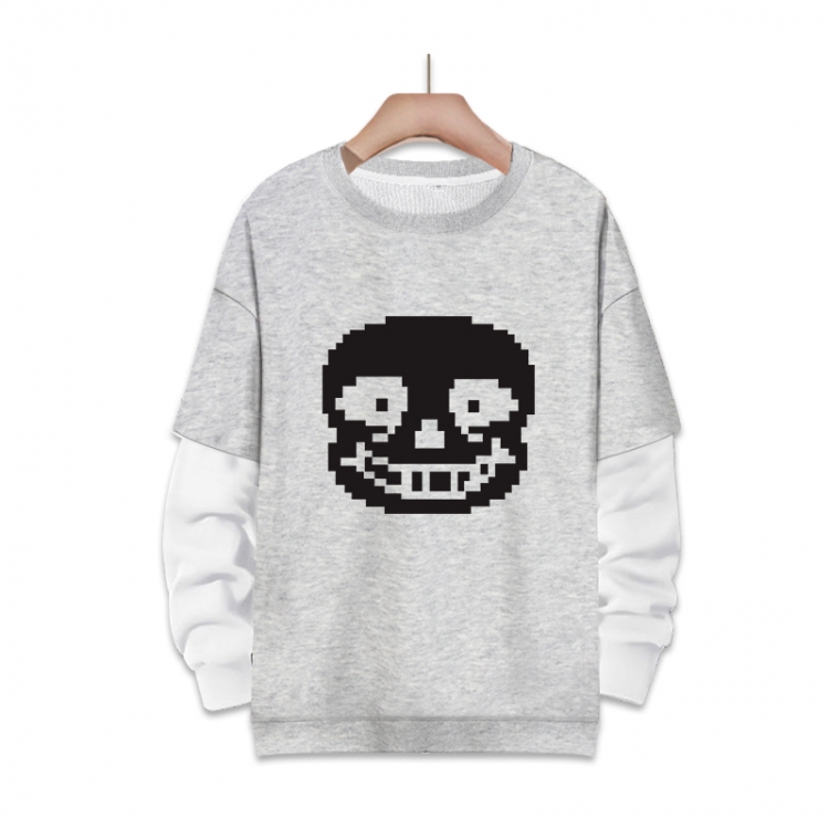 Undertale Anime fake two-piece thick round neck sweater from S to 3XL