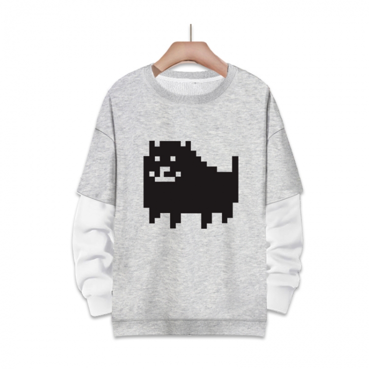 Undertale Anime fake two-piece thick round neck sweater from S to 3XL