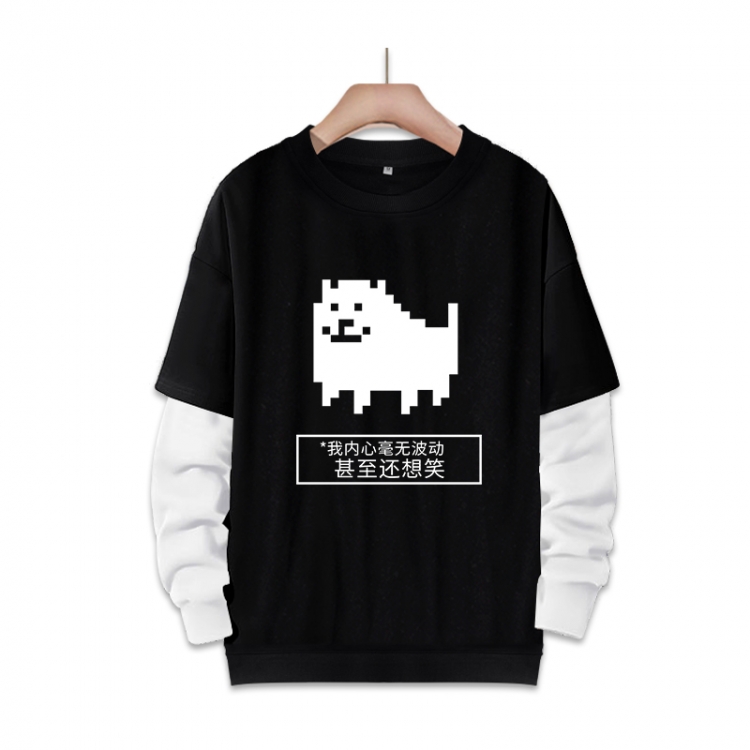 Undertale Anime fake two-piece thick round neck sweater from S to 3XL