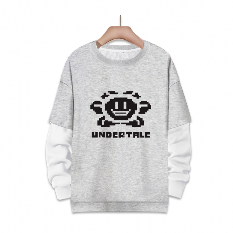 Undertale Anime fake two-piece thick round neck sweater from S to 3XL