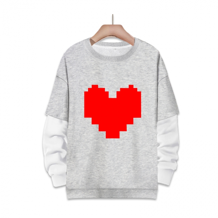 Undertale Anime fake two-piece thick round neck sweater from S to 3XL