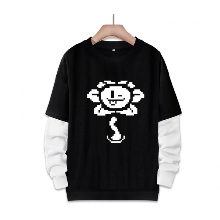 Undertale Anime fake two-piece thick round neck sweater from S to 3XL