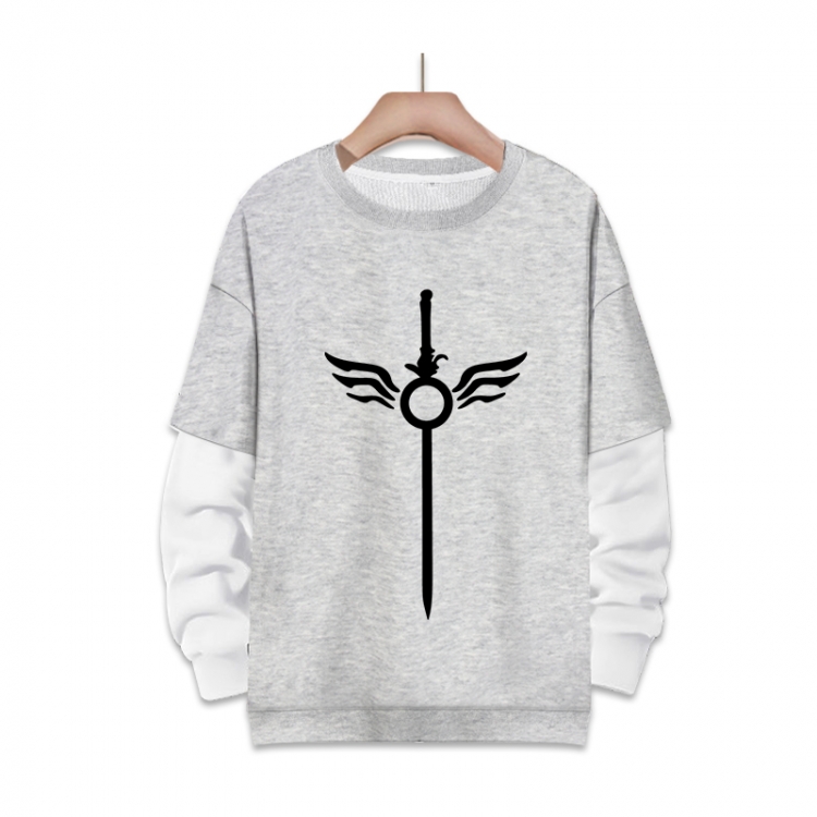 Sword Art Online Anime fake two-piece thick round neck sweater from S to 3XL