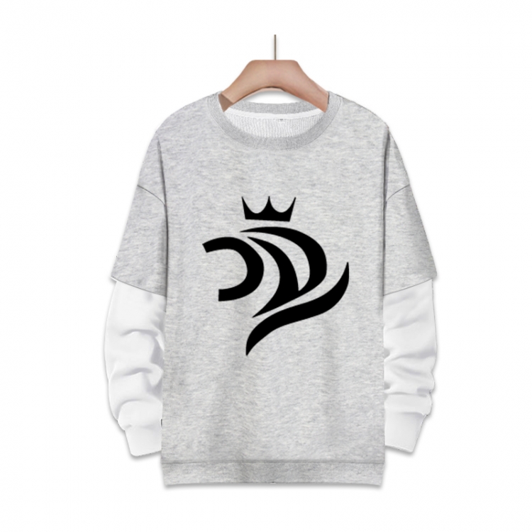 One Piece Anime fake two-piece thick round neck sweater from S to 3XL