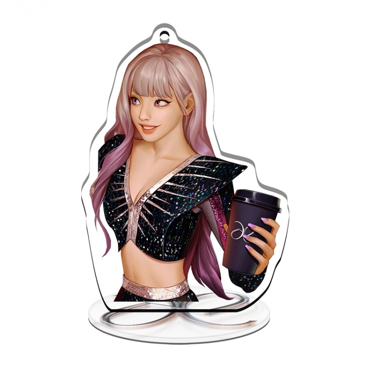 AESPA Korean girl group acrylic Stand Plates Keychain 8cm