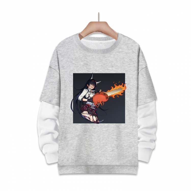 Chainsaw Man Anime fake two-piece thick hooded sweater from S to 3XL