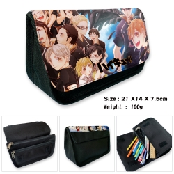 Haikyuu!! Velcro canvas zipper...