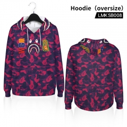 Camouflage Shark Anime Hooded ...