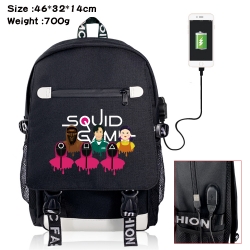 Squid game Canvas Backpack Sch...