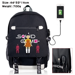 Squid game Canvas Backpack Sch...