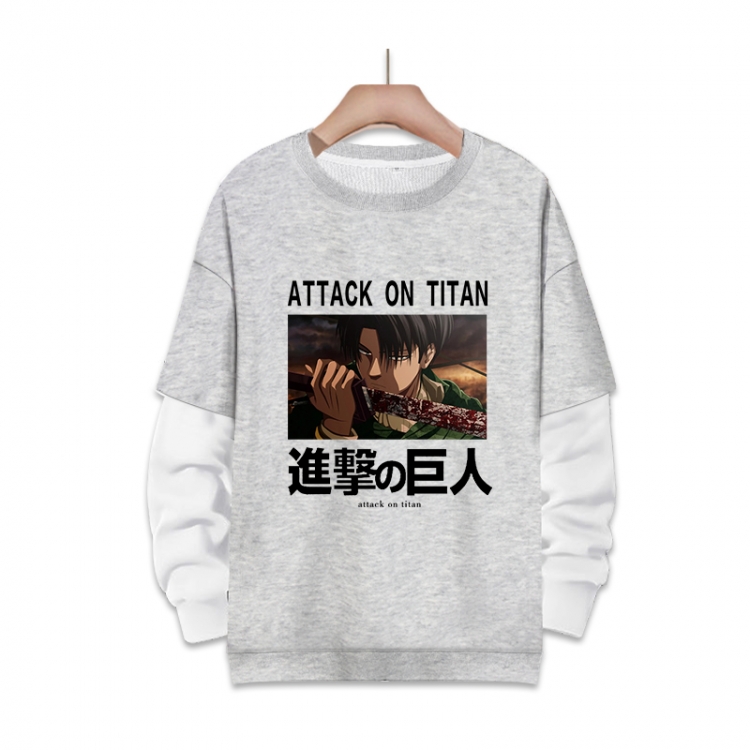 Shingeki no Kyojin Anime fake two-piece thick round neck sweater from S to 3XL