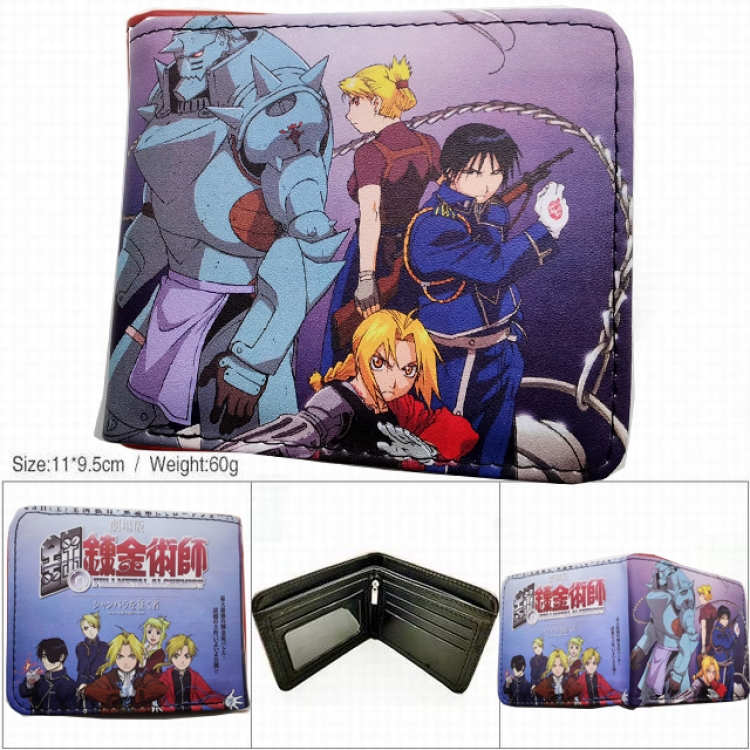 Fullmetal Alchemist two fold Short wallet 11X9.5CM 60G