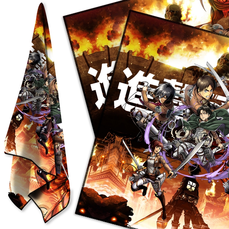 Shingeki no Kyojin Cartoon sports towel sweat-absorbent towel turban 58X58CM  price for 2 pcs