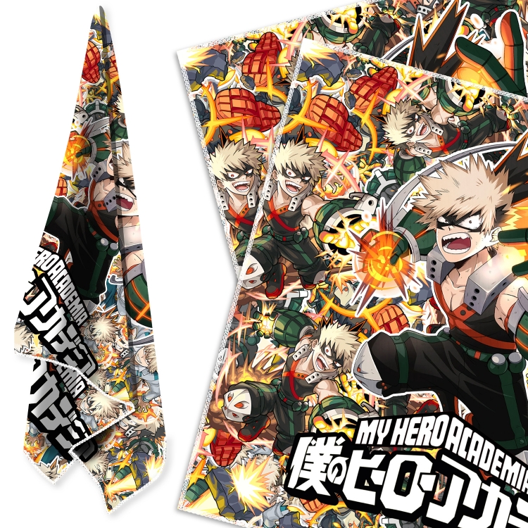 My Hero Academia Cartoon sports towel sweat-absorbent towel turban 58X58CM  price for 2 pcs